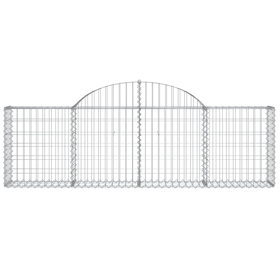 Schanskorven 2 st gewelfd 200x30x60/80 cm gegalvaniseerd ijzer 2 200 x 30 x 60/80 cm
