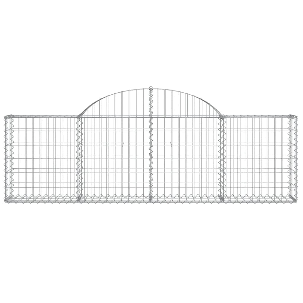 Schanskorven 6 st gewelfd 200x30x60/80 cm gegalvaniseerd ijzer 6 200 x 30 x 60/80 cm