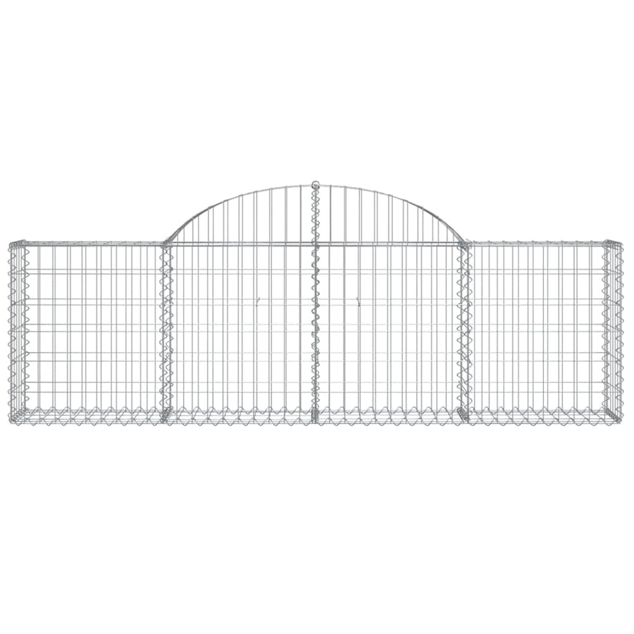 Schanskorven 8 st gewelfd 200x30x60/80 cm gegalvaniseerd ijzer 8 200 x 30 x 60/80 cm