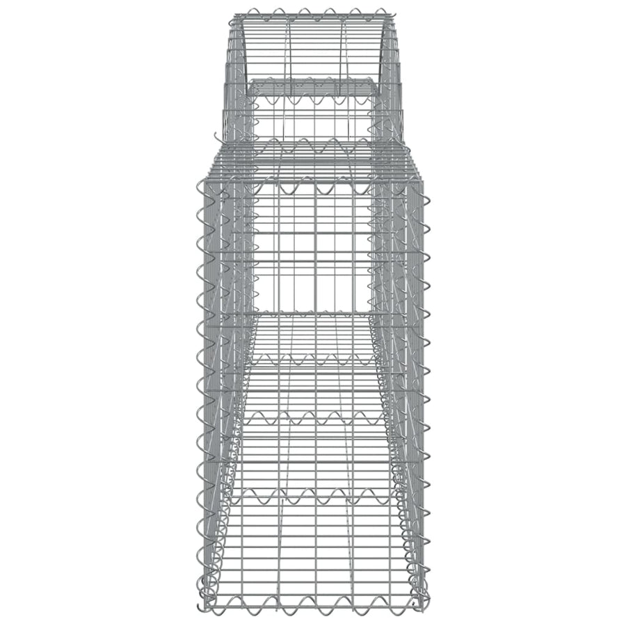 Schanskorven 8 st gewelfd 200x30x60/80 cm gegalvaniseerd ijzer 8 200 x 30 x 60/80 cm