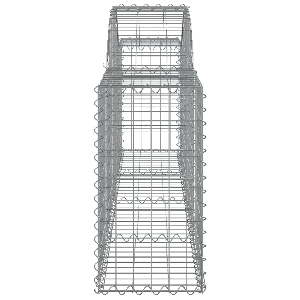 Schanskorven 9 st gewelfd 200x30x60/80 cm gegalvaniseerd ijzer 9 200 x 30 x 60/80 cm