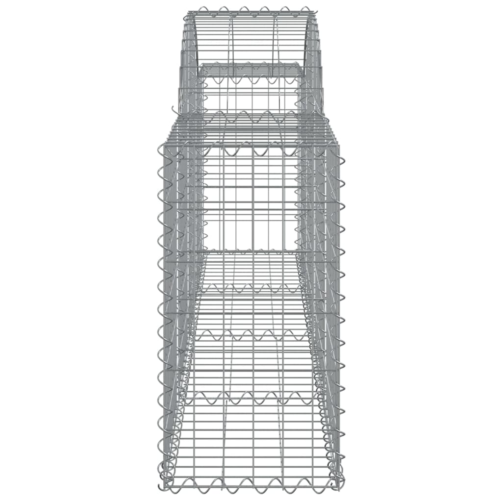 Schanskorven 10 st gewelfd 200x30x60/80 cm gegalvaniseerd ijzer 10 200 x 30 x 60/80 cm