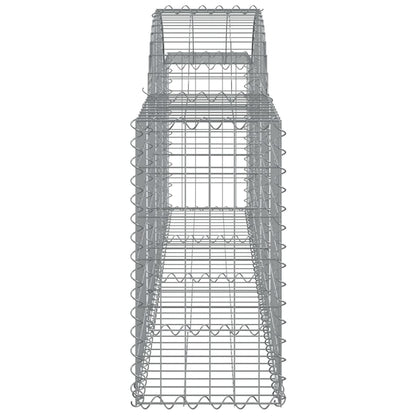 Schanskorven 10 st gewelfd 200x30x60/80 cm gegalvaniseerd ijzer 10 200 x 30 x 60/80 cm
