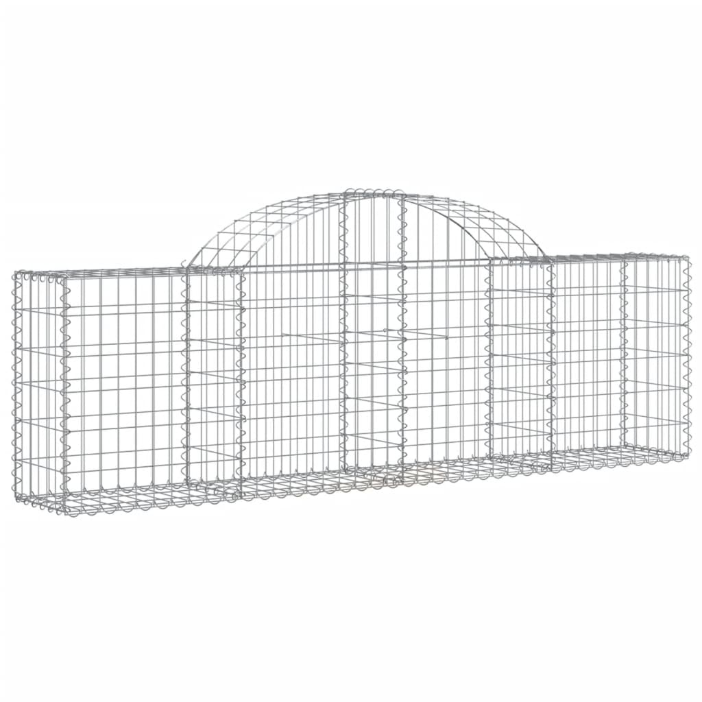 Schanskorven 11 st gewelfd 200x30x60/80 cm gegalvaniseerd ijzer 11 200 x 30 x 60/80 cm