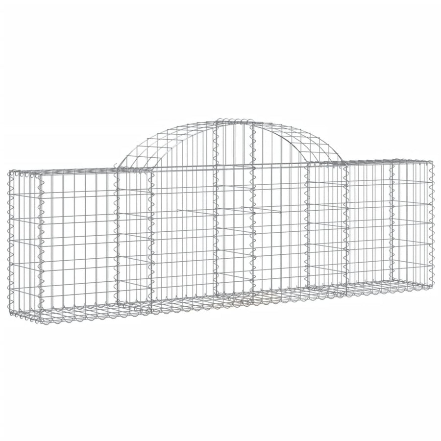 Schanskorven 11 st gewelfd 200x30x60/80 cm gegalvaniseerd ijzer 11 200 x 30 x 60/80 cm