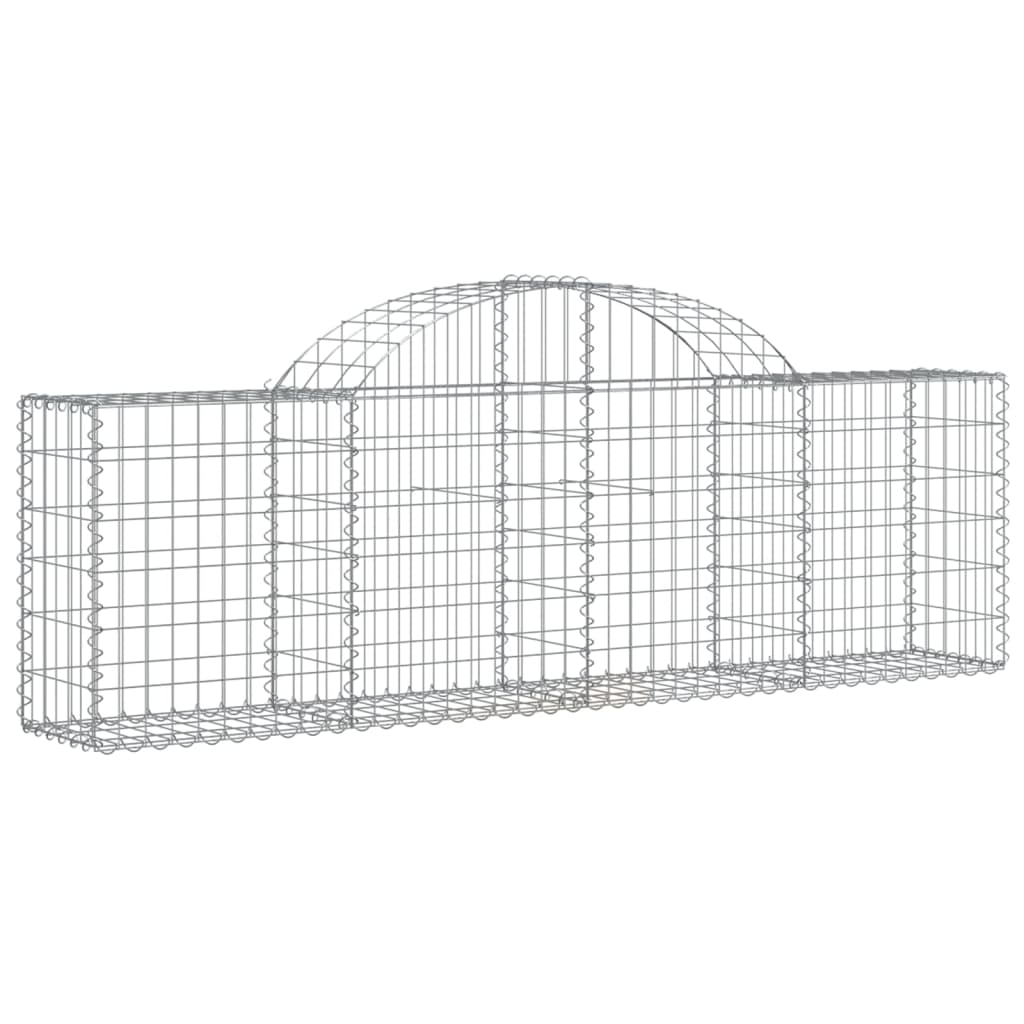Schanskorven 12 st gewelfd 200x30x60/80 cm gegalvaniseerd ijzer 12 200 x 30 x 60/80 cm