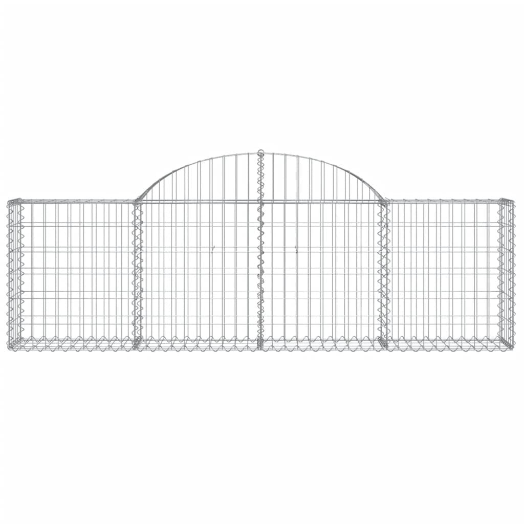 Schanskorven 13 st gewelfd 200x30x60/80 cm gegalvaniseerd ijzer 13 200 x 30 x 60/80 cm