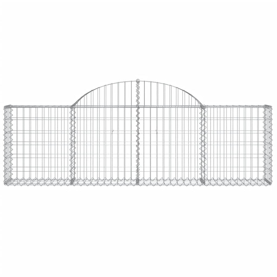 Schanskorven 13 st gewelfd 200x30x60/80 cm gegalvaniseerd ijzer 13 200 x 30 x 60/80 cm