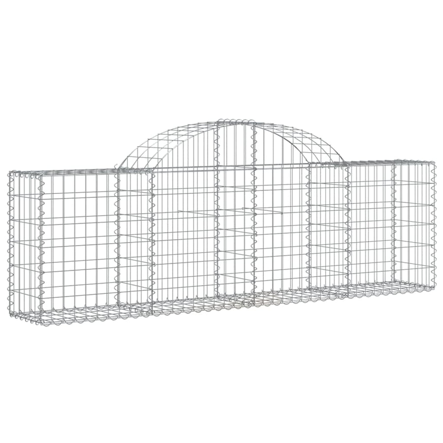 Schanskorven 18 st gewelfd 200x30x60/80 cm gegalvaniseerd ijzer 18 200 x 30 x 60/80 cm