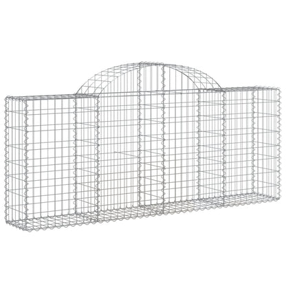 Schanskorven 3 st gewelfd 200x30x80/100 cm gegalvaniseerd ijzer 3 200 x 30 x 80/100 cm