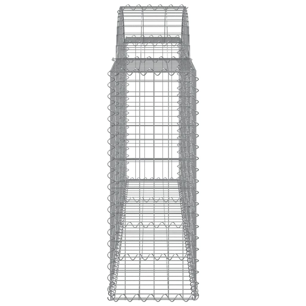 Schanskorven 4 st gewelfd 200x30x80/100 cm gegalvaniseerd ijzer 4 200 x 30 x 80/100 cm