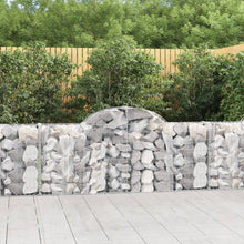 Schanskorven 6 st gewelfd 200x30x80/100 cm gegalvaniseerd ijzer 6 200 x 30 x 80/100 cm