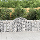 Schanskorven 9 stuks gewelfd 200x30x80/100 cm gegalvaniseerd