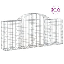 Schanskorven 10 st gewelfd 200x30x80/100 cm ijzer 10 200 x 30 x 80/100 cm