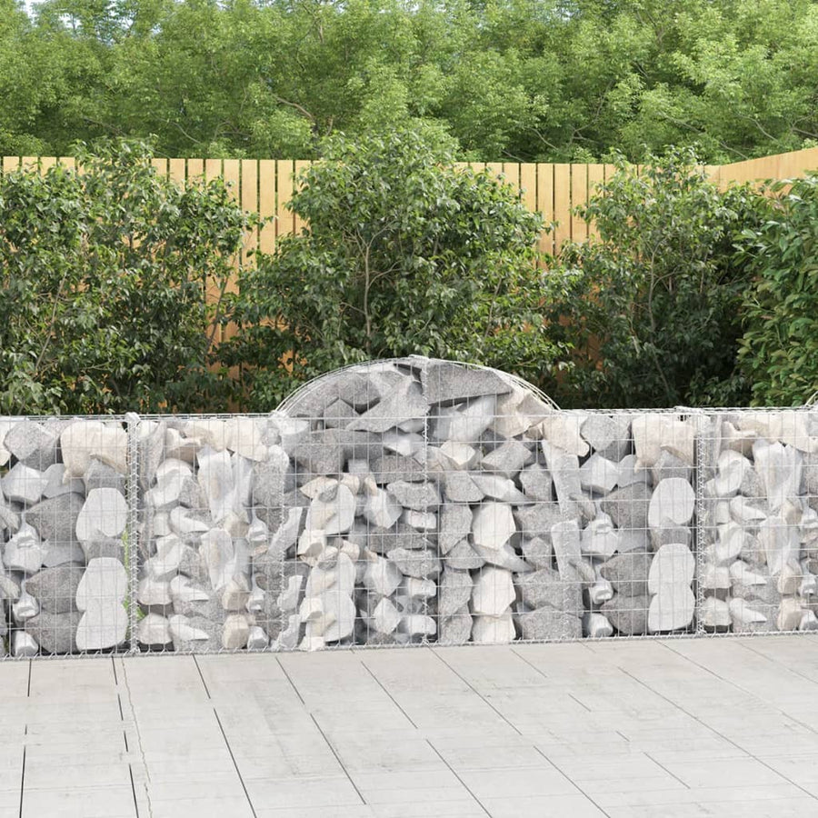 Schanskorven 10 st gewelfd 200x30x80/100 cm ijzer 10 200 x 30 x 80/100 cm