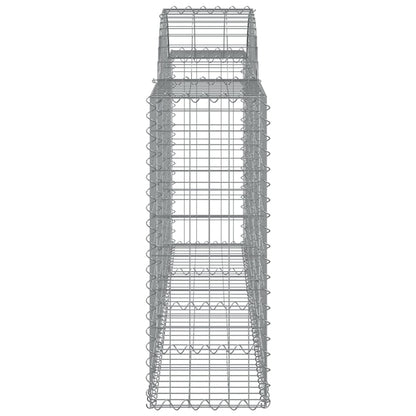 Schanskorven 12 st gewelfd 200x30x80/100 cm ijzer 12 200 x 30 x 80/100 cm