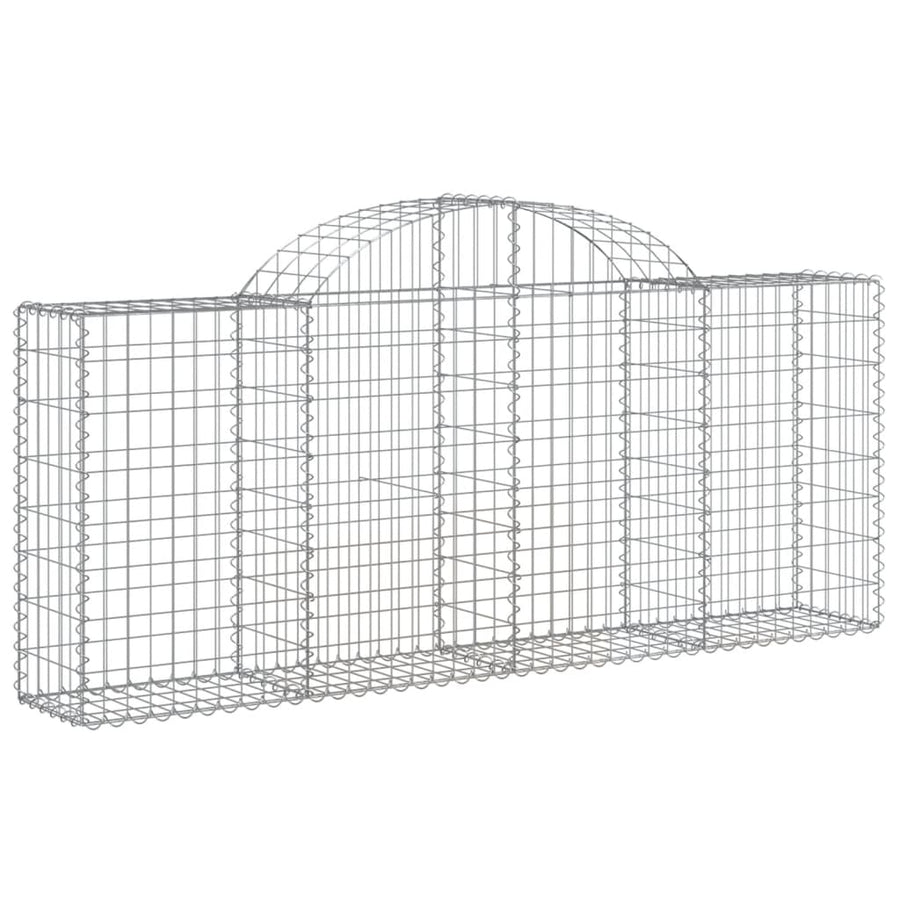 Schanskorven 14 st gewelfd 200x30x80/100 cm ijzer 14 200 x 30 x 80/100 cm