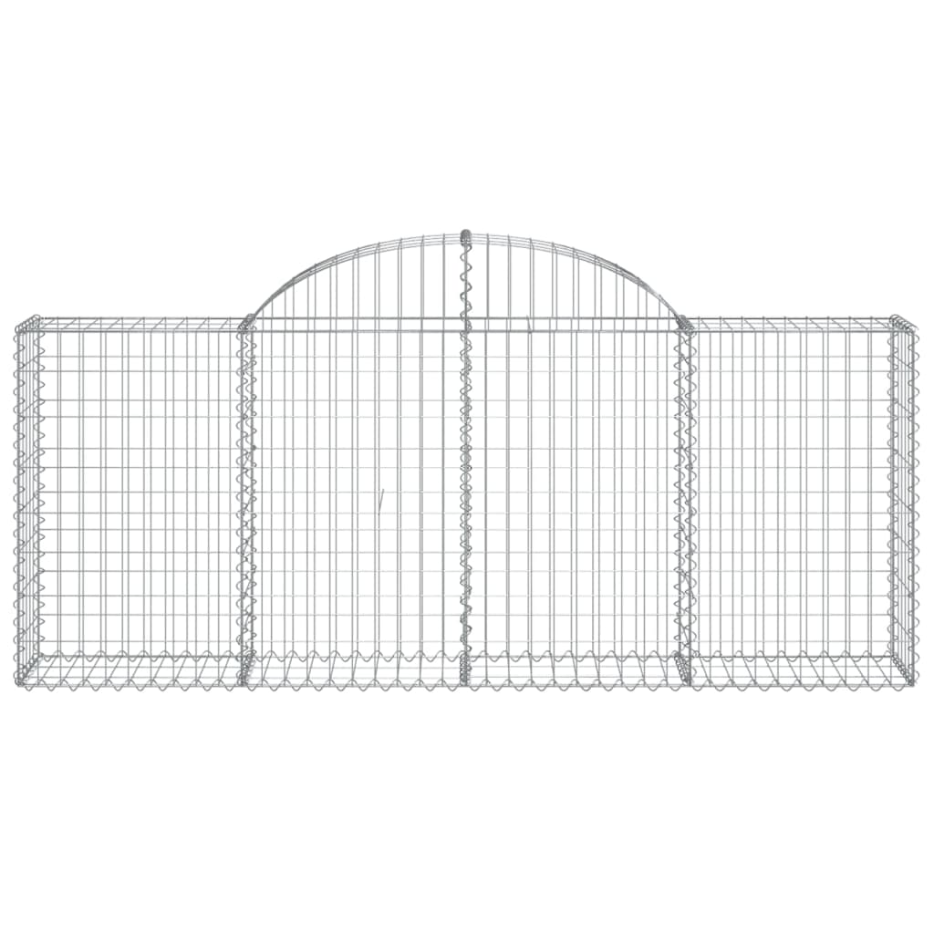 Schanskorven 14 st gewelfd 200x30x80/100 cm ijzer 14 200 x 30 x 80/100 cm