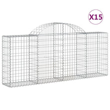 Schanskorven 15 st gewelfd 200x30x80/100 cm ijzer 15 200 x 30 x 80/100 cm