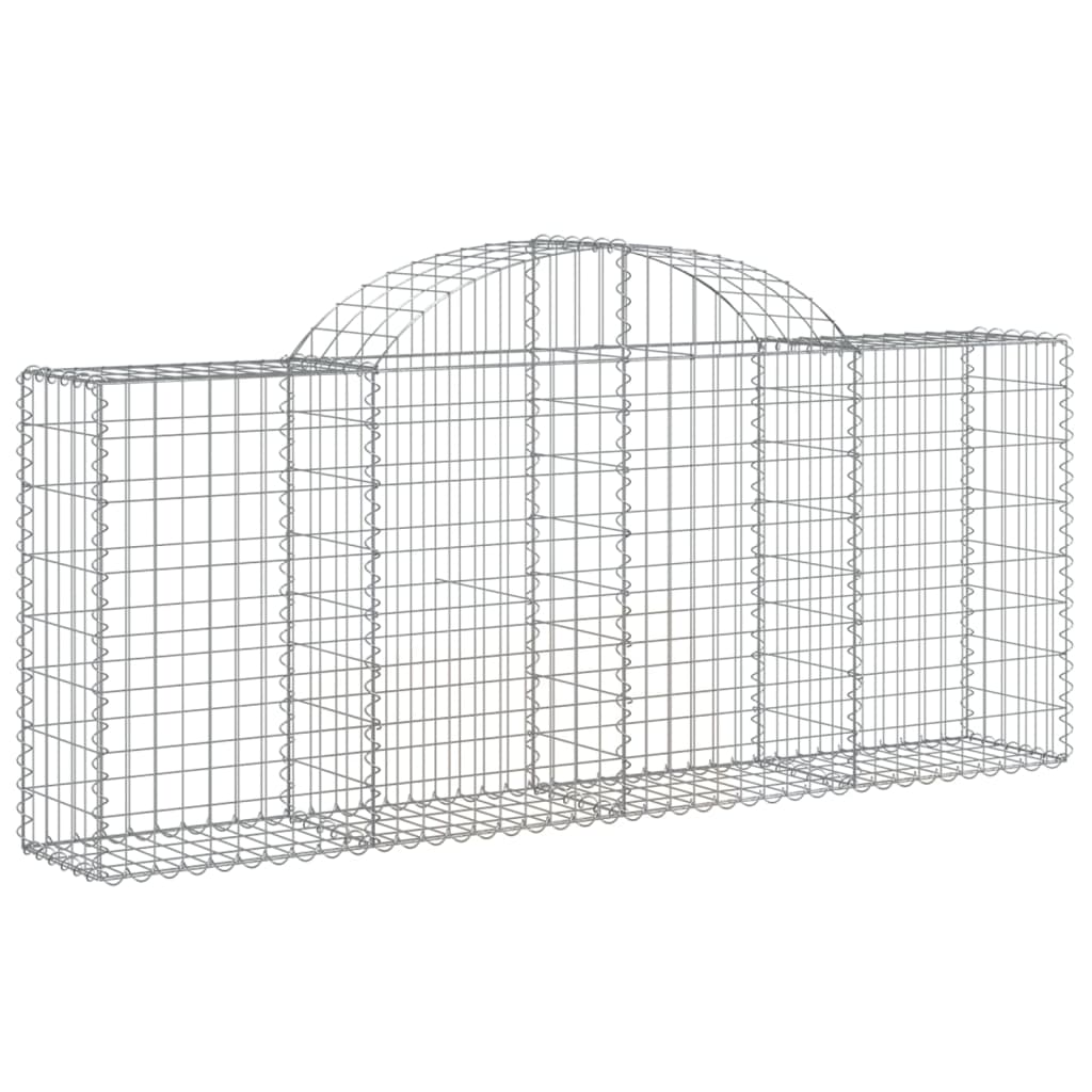 Schanskorven 15 st gewelfd 200x30x80/100 cm ijzer 15 200 x 30 x 80/100 cm