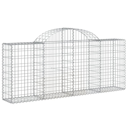 Schanskorven 15 st gewelfd 200x30x80/100 cm ijzer 15 200 x 30 x 80/100 cm