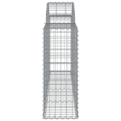 Schanskorven 15 st gewelfd 200x30x80/100 cm ijzer 15 200 x 30 x 80/100 cm