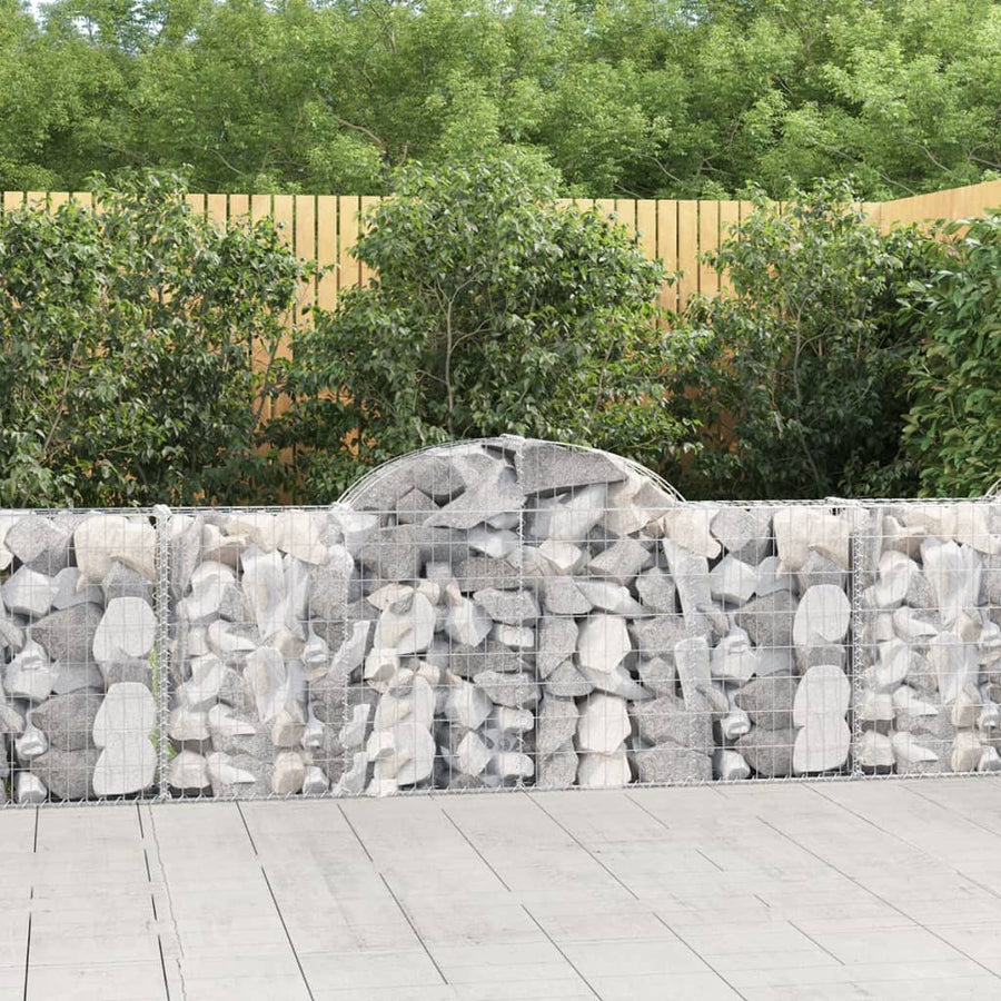 Schanskorven 18 st gewelfd 200x30x80/100 cm ijzer 18 200 x 30 x 80/100 cm