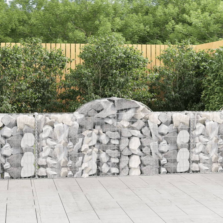 Schanskorven 20 st gewelfd 200x30x80/100 cm ijzer 20 200 x 30 x 80/100 cm