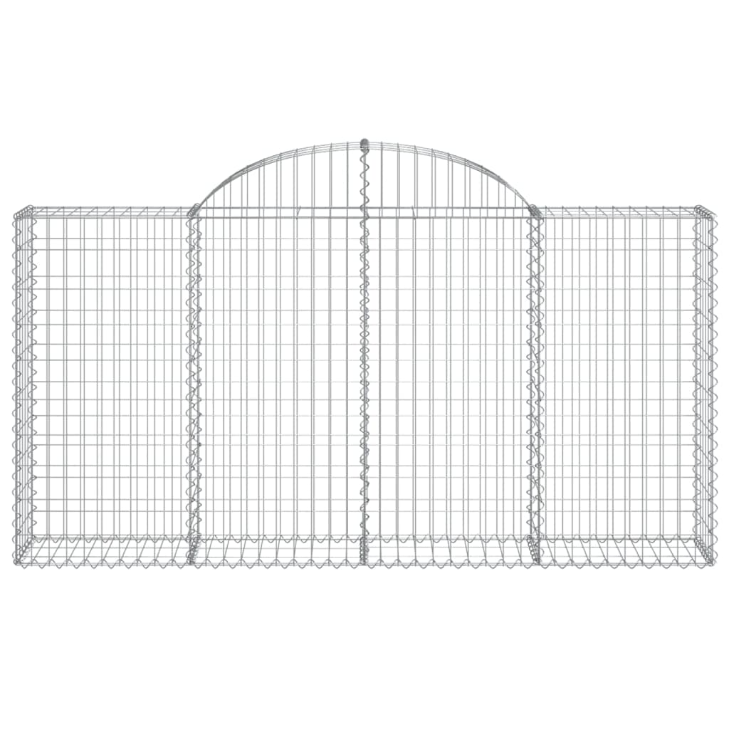 Schanskorven 3 st gewelfd 200x30x100/120 cm ijzer 3 200 x 30 x 100/120 cm