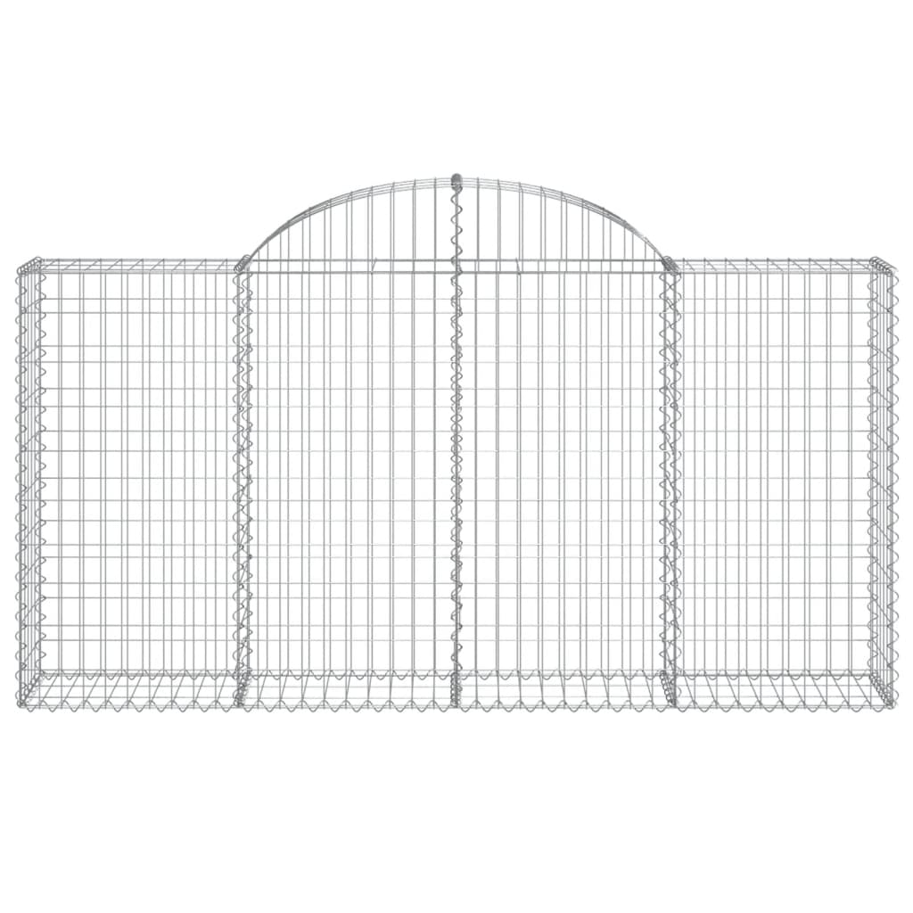 Schanskorven 4 st gewelfd 200x30x100/120 cm ijzer 4 200 x 30 x 100/120 cm