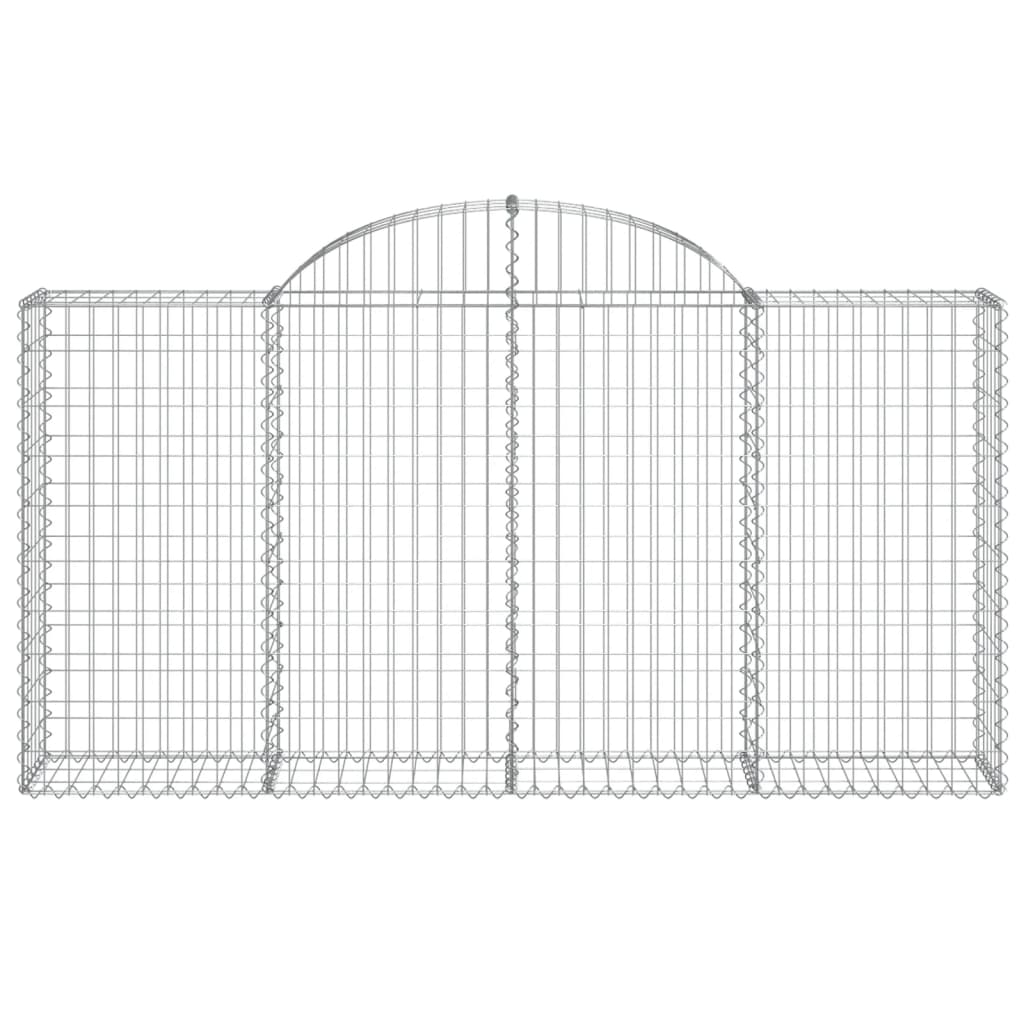Schanskorven 5 st gewelfd 200x30x100/120 cm ijzer 5 200 x 30 x 100/120 cm
