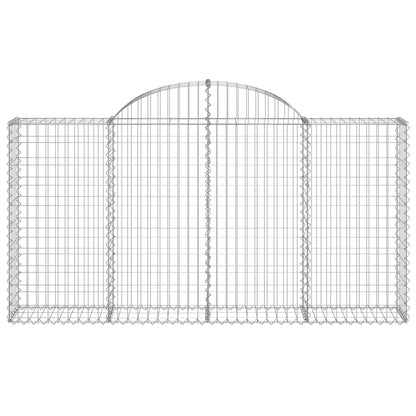Schanskorven 6 st gewelfd 200x30x100/120 cm ijzer 6 200 x 30 x 100/120 cm