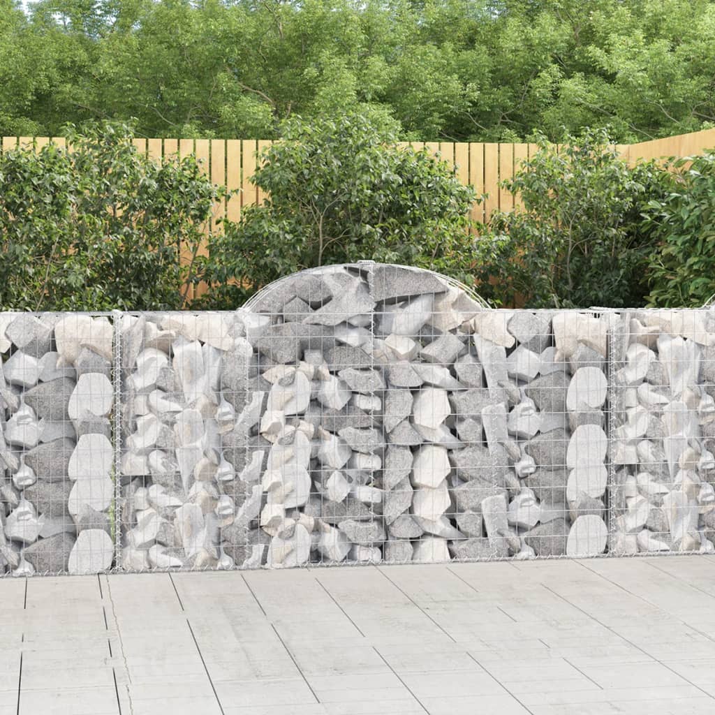 Schanskorven 6 st gewelfd 200x30x100/120 cm ijzer 6 200 x 30 x 100/120 cm