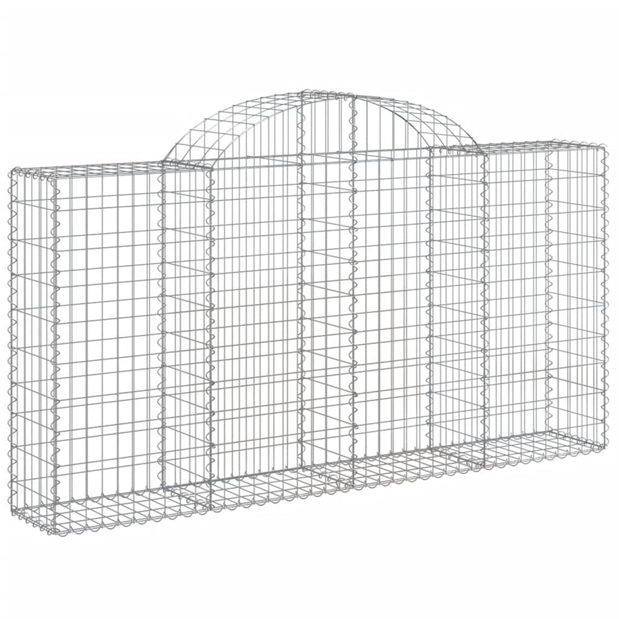 Schanskorven 7 st gewelfd 200x30x100/120 cm ijzer 7 200 x 30 x 100/120 cm