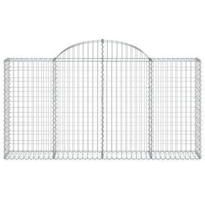Schanskorven 8 st gewelfd 200x30x100/120 cm ijzer 8 200 x 30 x 100/120 cm