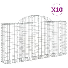 Schanskorven 10 st gewelfd 200x30x100/120 cm ijzer 10 200 x 30 x 100/120 cm