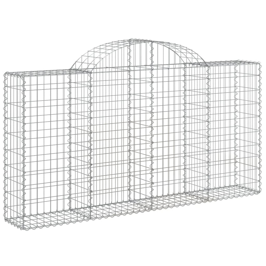 Schanskorven 12 st gewelfd 200x30x100/120 cm ijzer 12 200 x 30 x 100/120 cm