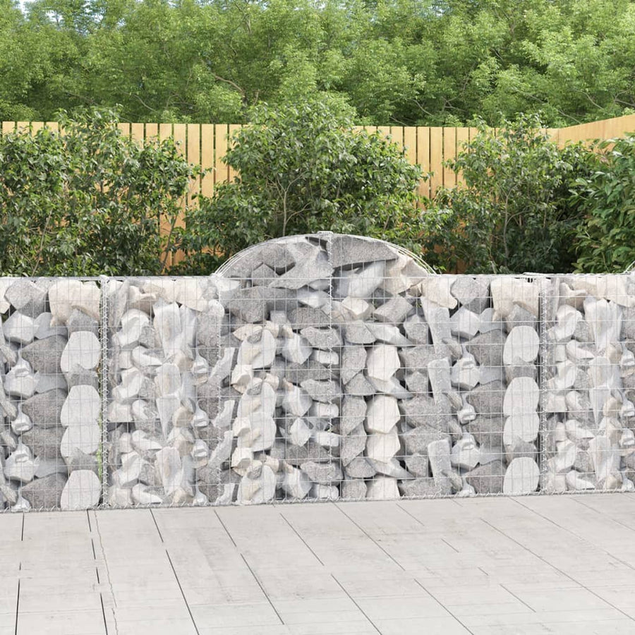 Schanskorven 12 st gewelfd 200x30x100/120 cm ijzer 12 200 x 30 x 100/120 cm