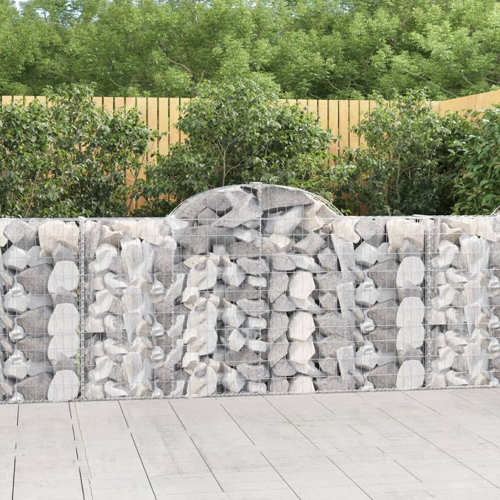Schanskorven 14 st gewelfd 200x30x100/120 cm ijzer 14 200 x 30 x 100/120 cm