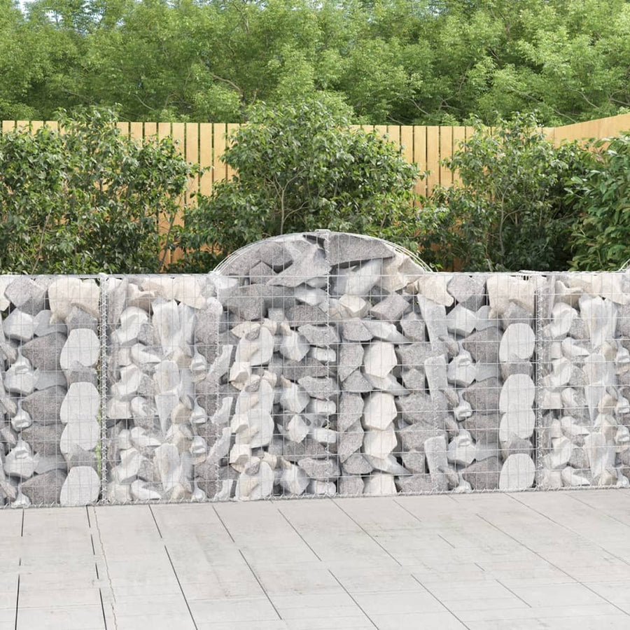 Schanskorven 14 st gewelfd 200x30x100/120 cm ijzer 14 200 x 30 x 100/120 cm