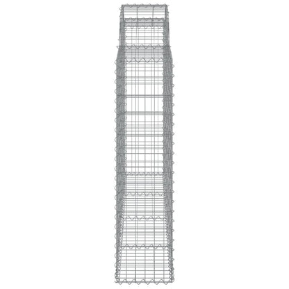 Schanskorven 2 st gewelfd 200x30x120/140 cm ijzer 2 200 x 30 x 120/140 cm