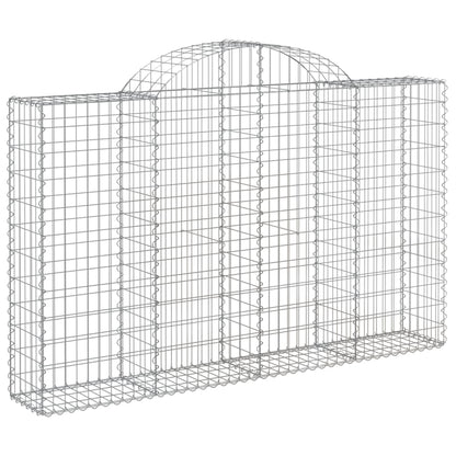 Schanskorven 4 st gewelfd 200x30x120/140 cm ijzer 4 200 x 30 x 120/140 cm
