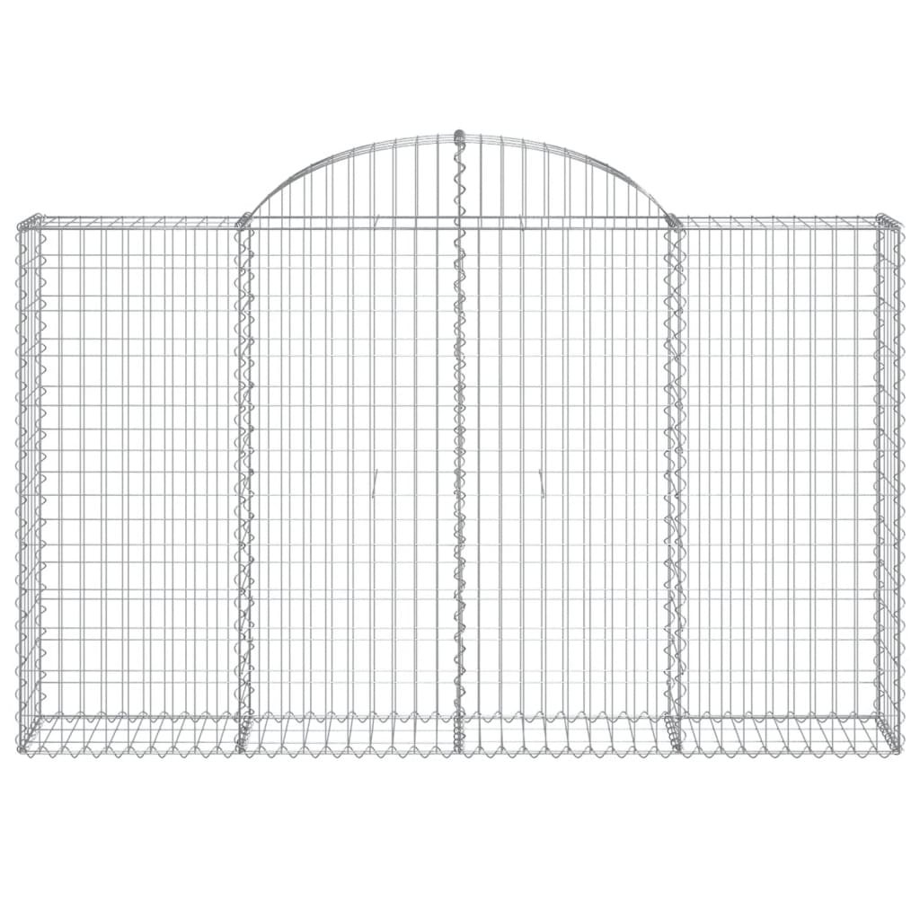 Schanskorven 4 st gewelfd 200x30x120/140 cm ijzer 4 200 x 30 x 120/140 cm