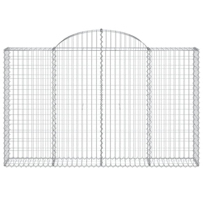 Schanskorven 4 st gewelfd 200x30x120/140 cm ijzer 4 200 x 30 x 120/140 cm