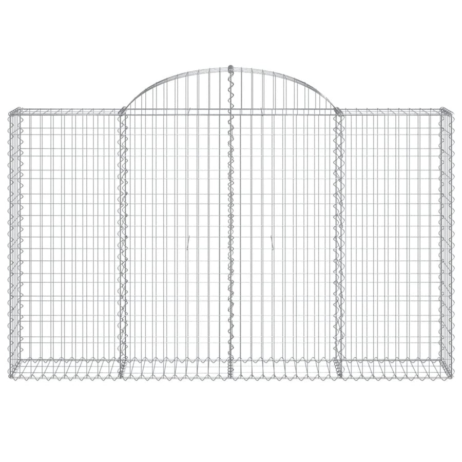 Schanskorven 4 st gewelfd 200x30x120/140 cm ijzer 4 200 x 30 x 120/140 cm
