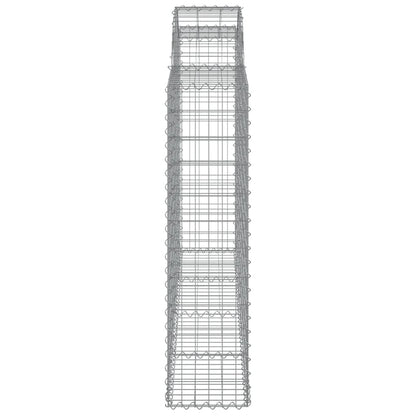 Schanskorven 4 st gewelfd 200x30x120/140 cm ijzer 4 200 x 30 x 120/140 cm