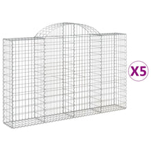 Schanskorven 5 st gewelfd 200x30x120/140 cm ijzer 5 200 x 30 x 120/140 cm