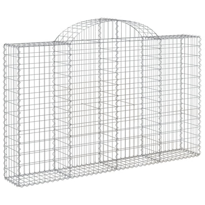 Schanskorven 6 st gewelfd 200x30x120/140 cm ijzer 6 200 x 30 x 120/140 cm