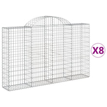Schanskorven 8 st gewelfd 200x30x120/140 cm ijzer 8 200 x 30 x 120/140 cm
