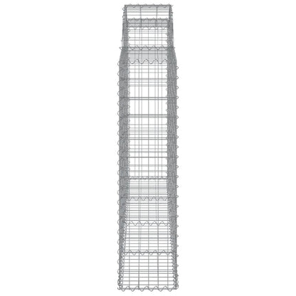 Schanskorven 8 st gewelfd 200x30x120/140 cm ijzer 8 200 x 30 x 120/140 cm
